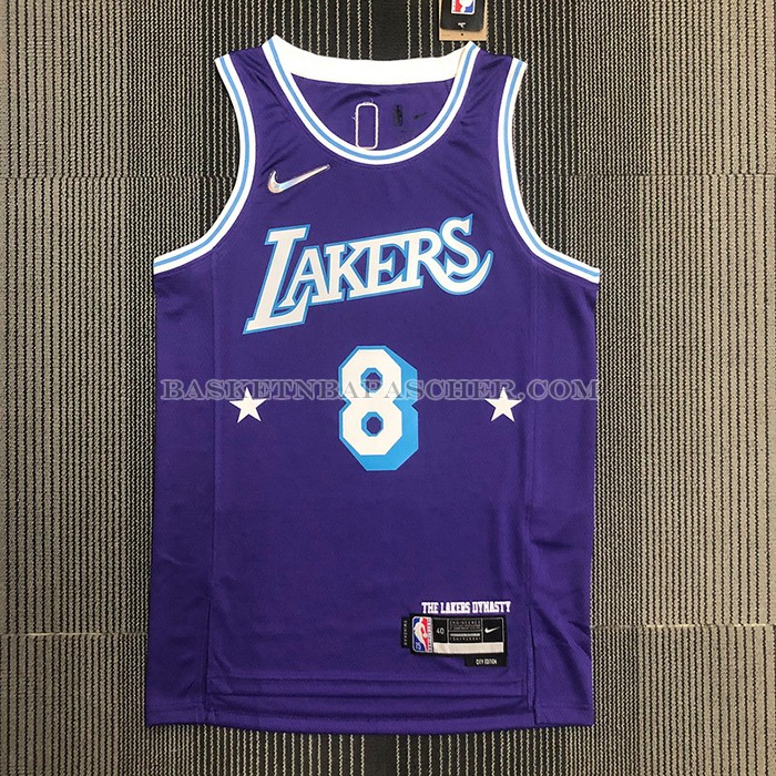Maillot Los Angeles Lakers Kobe Bryant NO 8 Ville Edition 2021-22 Volet